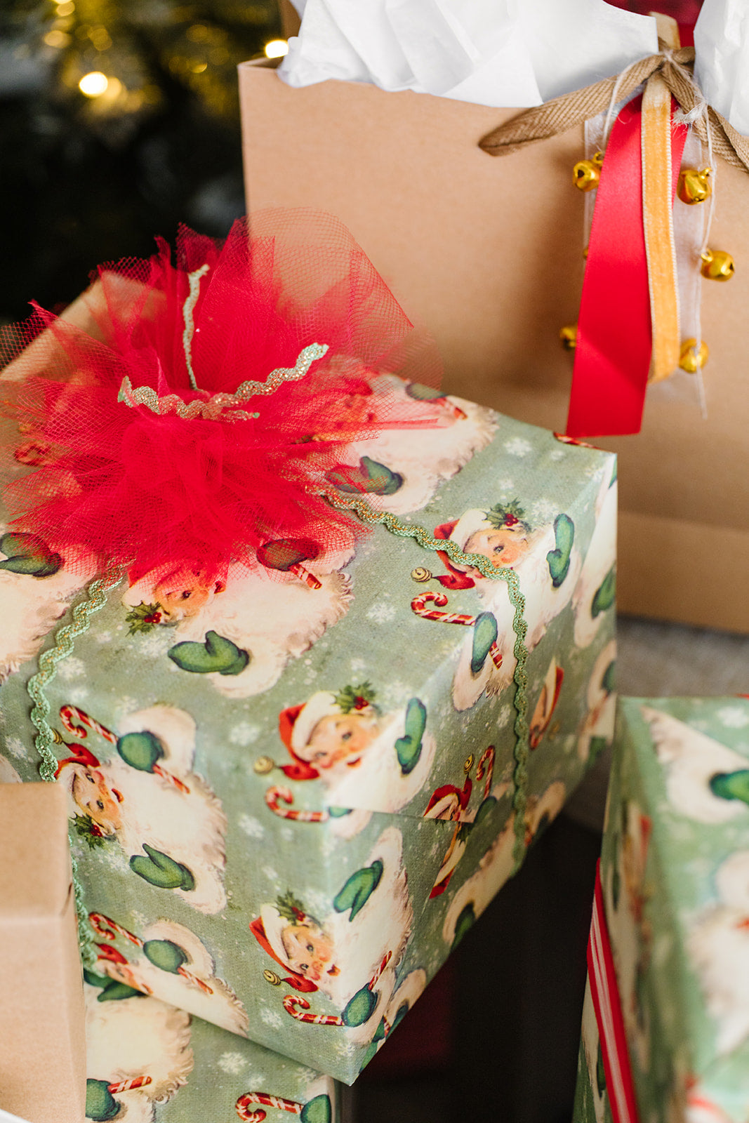 Vintage Santa Wrap Roll
