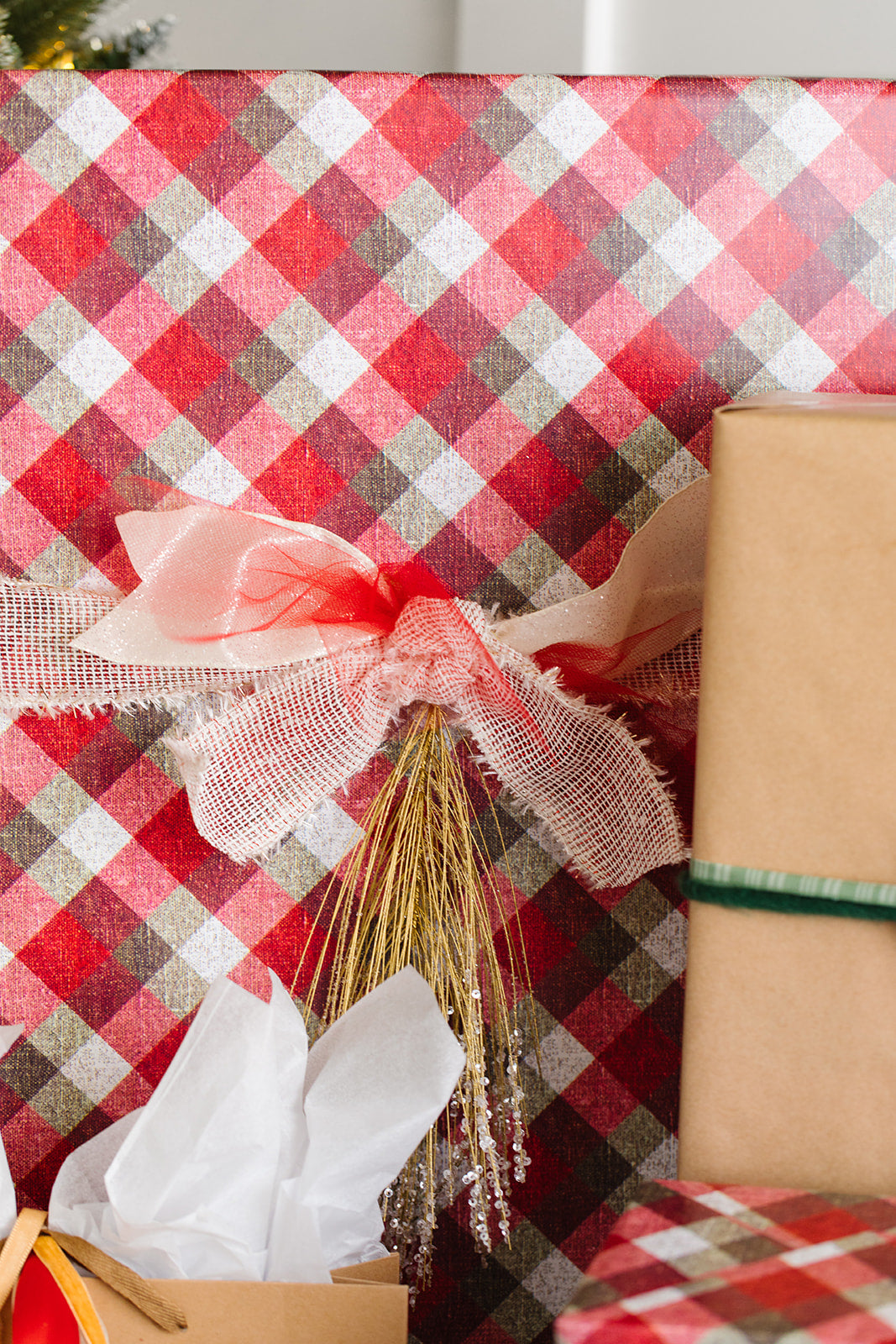 Christmas Plaid Wrap Roll